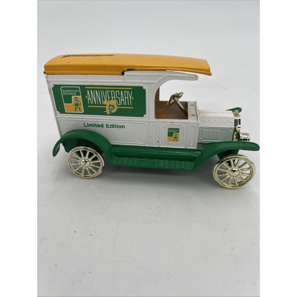 Vintage Spartan stores 75 Anniversary Limited Edition Delivery Truck Coin Bank